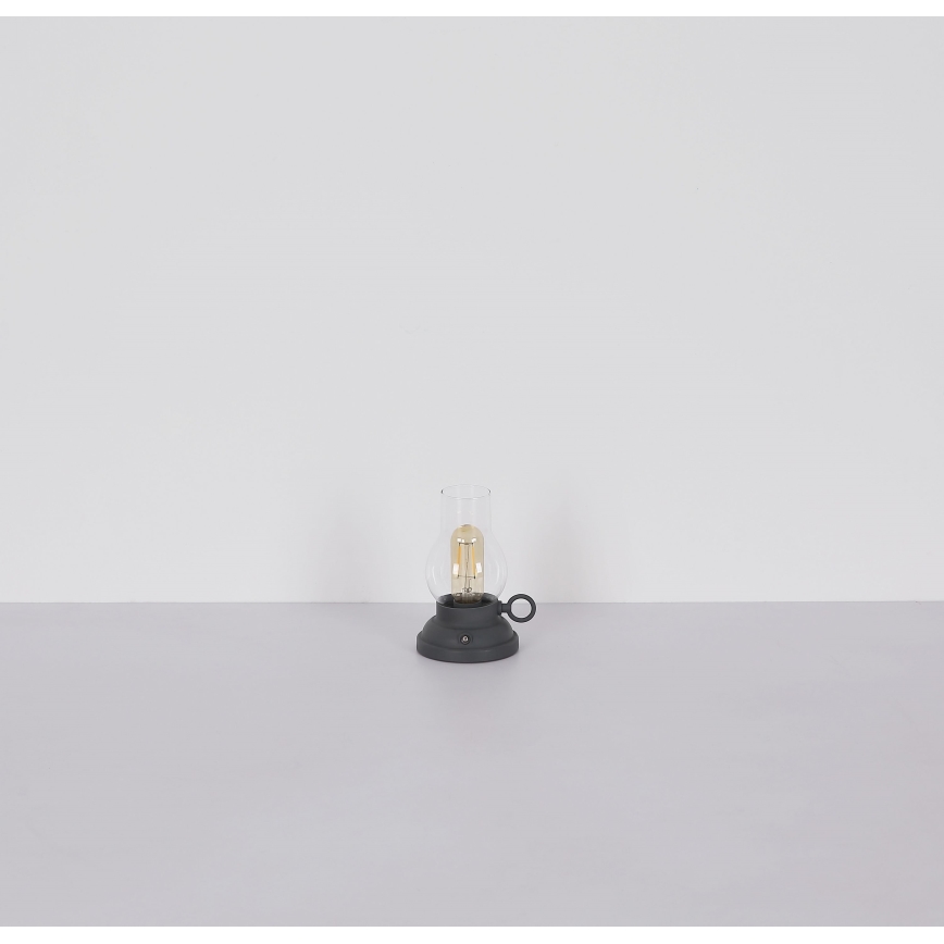 Globo - LED Pritemdoma įkraunama jutiklinė stalinė lempa LED/1W/3,7V 1200 mAh antracitas
