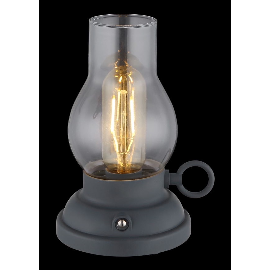 Globo - LED Pritemdoma įkraunama jutiklinė stalinė lempa LED/1W/3,7V 1200 mAh antracitas