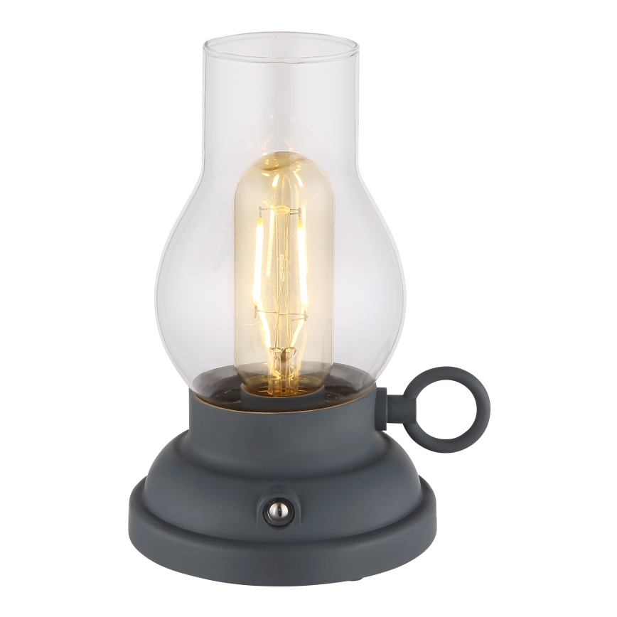 Globo - LED Pritemdoma įkraunama jutiklinė stalinė lempa LED/1W/3,7V 1200 mAh antracitas