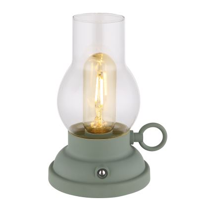 Globo - LED Pritemdoma įkraunama jutiklinė stalinė lempa LED/1W/3,7V 1200 mAh žalia