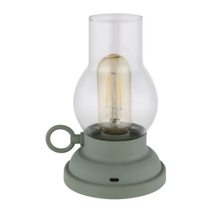 Globo - LED Pritemdoma įkraunama jutiklinė stalinė lempa LED/1W/3,7V 1200 mAh žalia