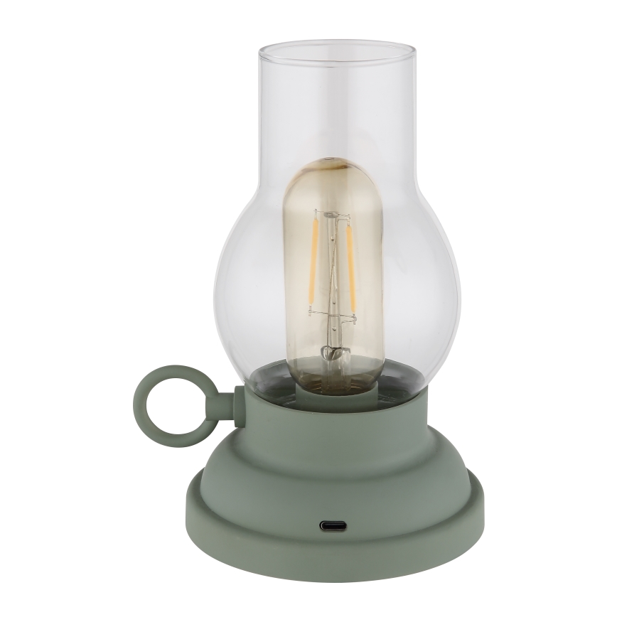 Globo - LED Pritemdoma įkraunama jutiklinė stalinė lempa LED/1W/3,7V 1200 mAh žalia