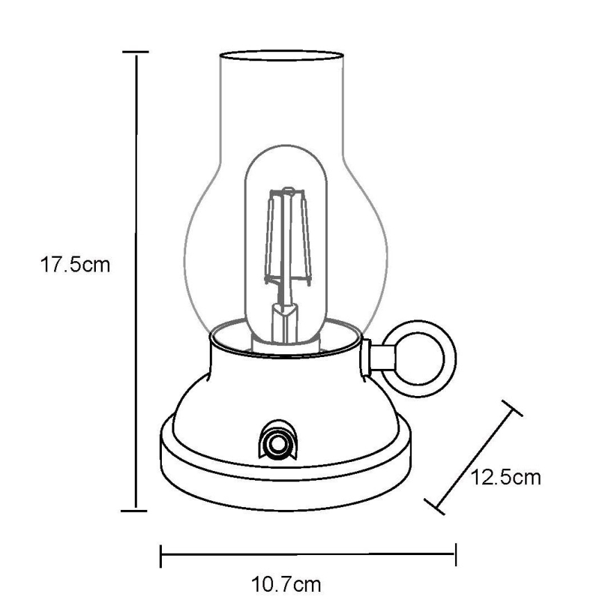 Globo - LED Pritemdoma įkraunama jutiklinė stalinė lempa LED/1W/3,7V 1200 mAh žalia