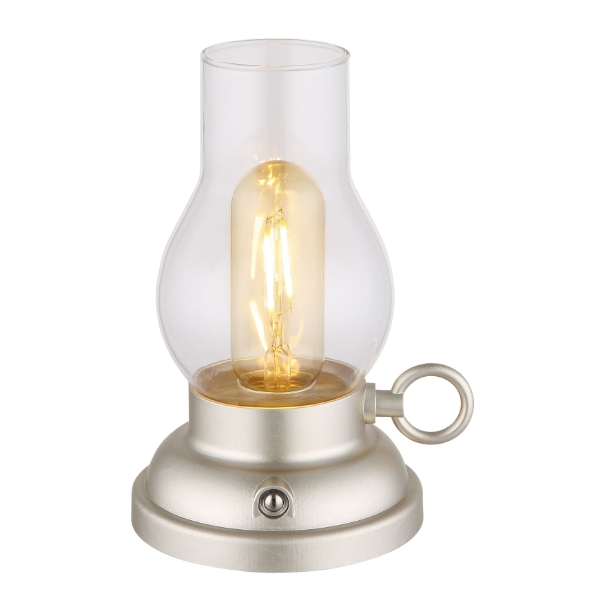 Globo - LED Pritemdoma įkraunama jutiklinė stalinė lempa LED/1W/3,7V 1200 mAh matinis chromas