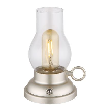 Globo - LED Pritemdoma įkraunama jutiklinė stalinė lempa LED/1W/3,7V 1200 mAh matinis chromas