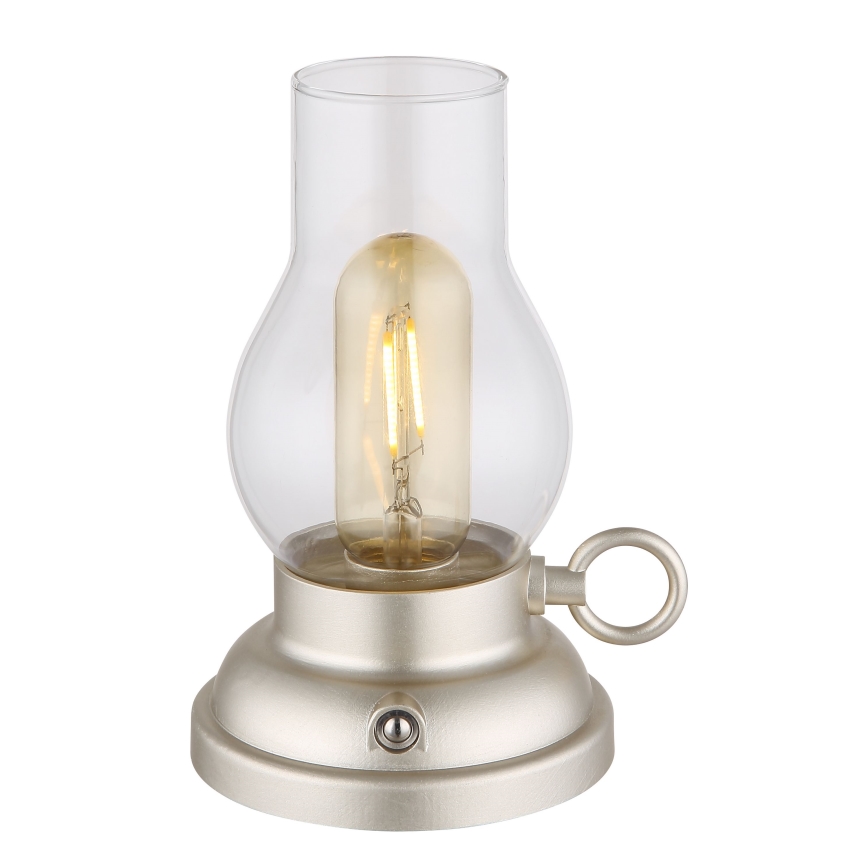 Globo - LED Pritemdoma įkraunama jutiklinė stalinė lempa LED/1W/3,7V 1200 mAh matinis chromas