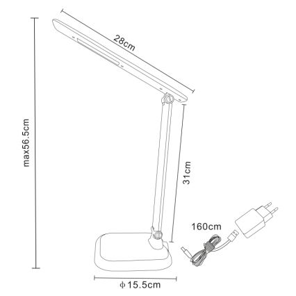 Globo - LED Reguliuojama stalinė lempa LED/7W/230V