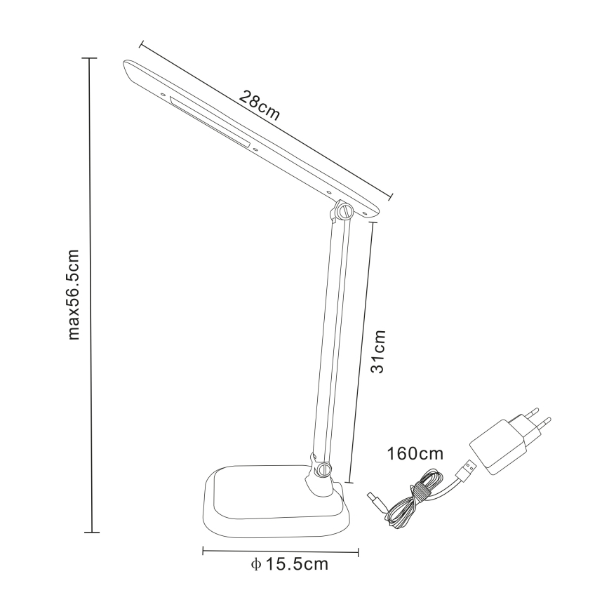 Globo - LED Reguliuojama stalinė lempa LED/7W/230V
