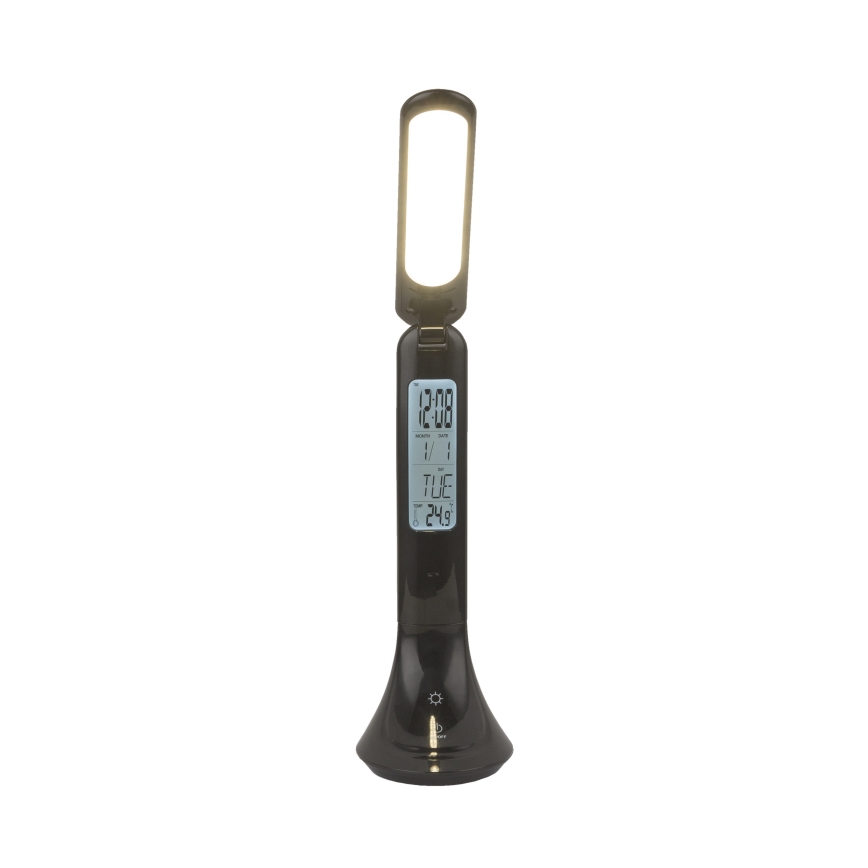Globo - LED Pritemdomas įkraunamas stalinis šviestuvas su ekranas LED/4W/230V 2200 mAh juoda