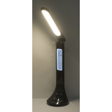 Globo - LED Pritemdomas įkraunamas stalinis šviestuvas su ekranas LED/4W/230V 2200 mAh juoda