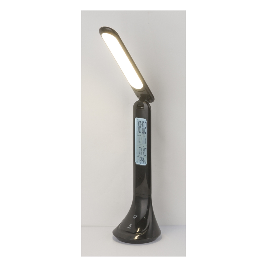Globo - LED Pritemdomas įkraunamas stalinis šviestuvas su ekranas LED/4W/230V 2200 mAh juoda