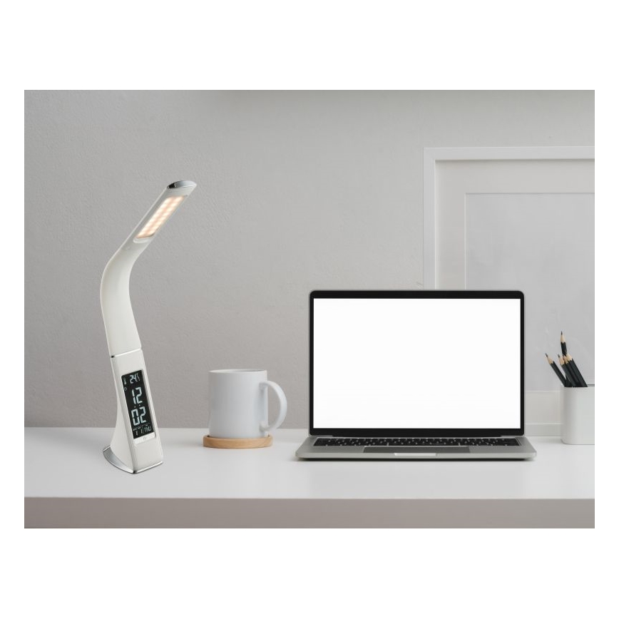 Globo - dimeriuojama jutiklinė stalinė lempa su ekranu LED/6,5W/230V 3000/4500/5800K balta