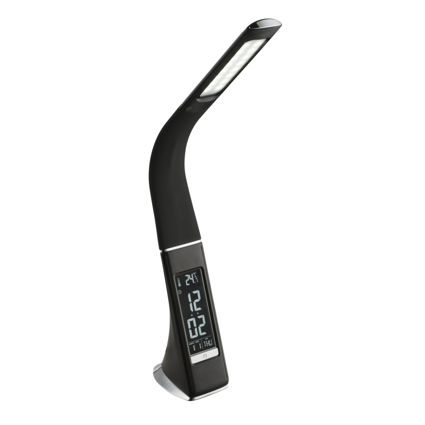 Globo - LED reguliuojama jutiklinė stalinė lempa su ekranu LED/6,5W/230V 3000/4500/5800K juoda