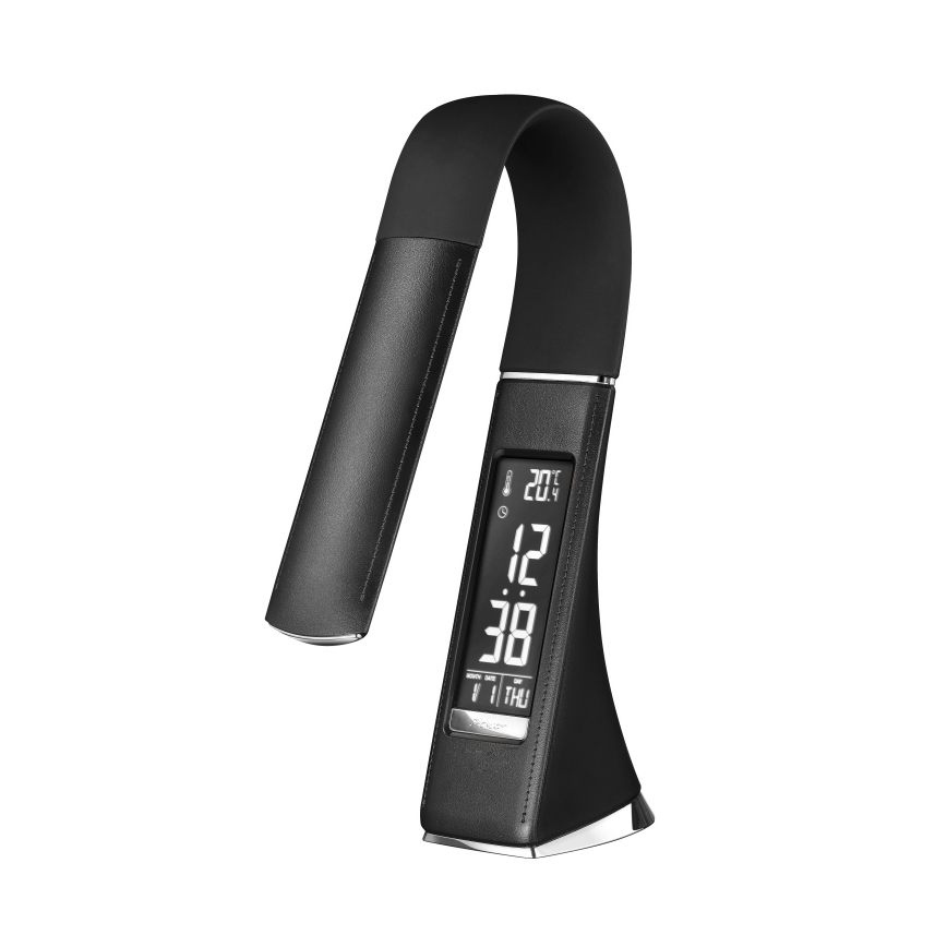 Globo - LED reguliuojama jutiklinė stalinė lempa su ekranu LED/6,5W/230V 3000/4500/5800K juoda