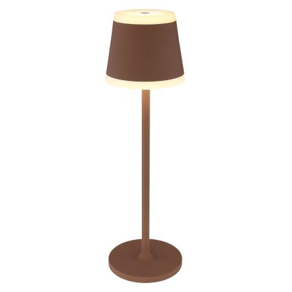 Globo - LED Pritemdoma įkraunama jutiklinė stalinė lempa LED/4,6W/3,7V 3000K 1800mAh ruda IP54