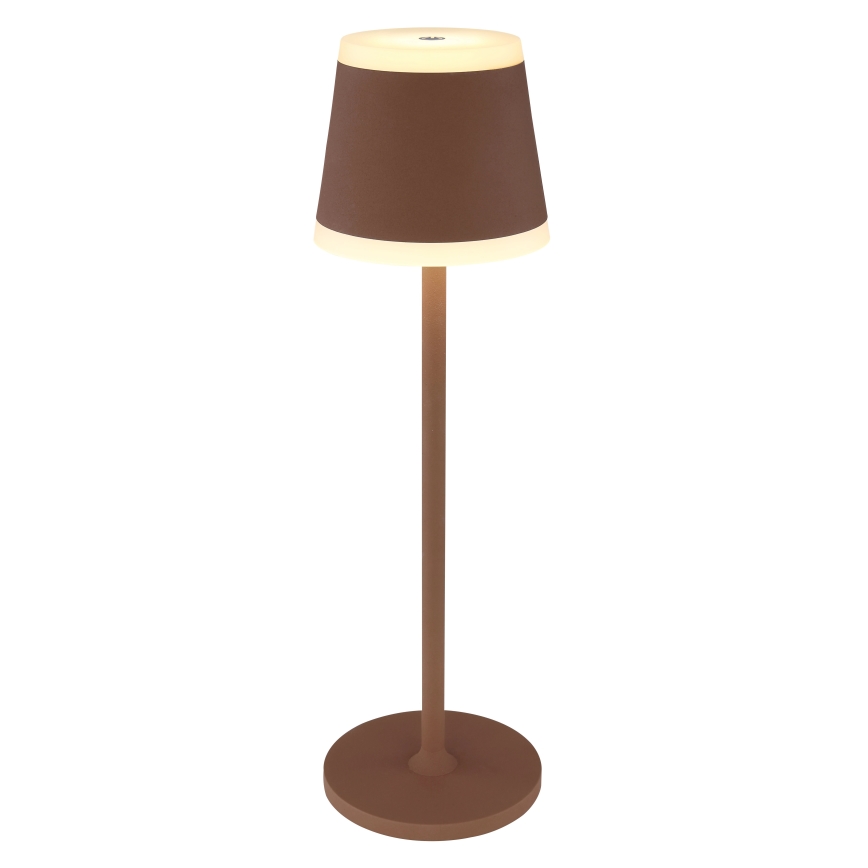 Globo - LED Pritemdoma įkraunama jutiklinė stalinė lempa LED/4,6W/3,7V 3000K 1800mAh ruda IP54