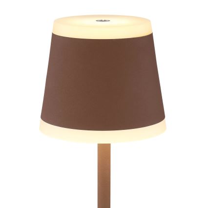 Globo - LED Pritemdoma įkraunama jutiklinė stalinė lempa LED/4,6W/3,7V 3000K 1800mAh ruda IP54