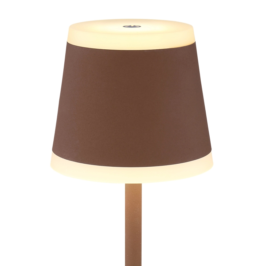 Globo - LED Pritemdoma įkraunama jutiklinė stalinė lempa LED/4,6W/3,7V 3000K 1800mAh ruda IP54