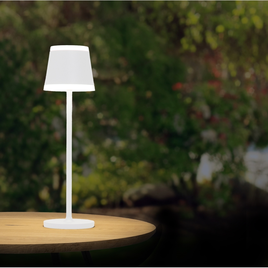 Globo - LED Pritemdoma įkraunama jutiklinė stalinė lempa LED/4,6W/230V 1800 mAh USB IP54 balta