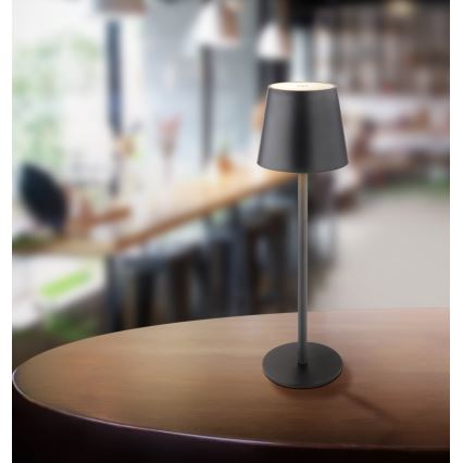 Globo - LED pritemdoma jutiklinė lauko lempa LED/3W/3,7V IP44 1800mAh + USB juoda