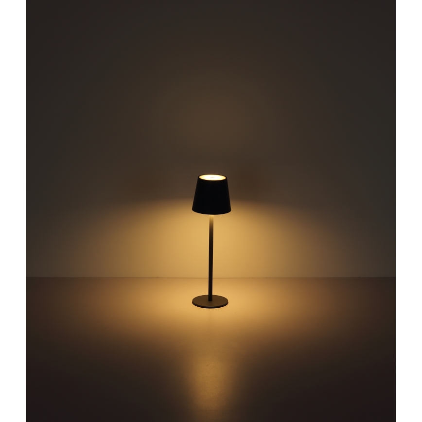 Globo - LED pritemdoma jutiklinė lauko lempa LED/3W/3,7V IP44 1800mAh + USB juoda