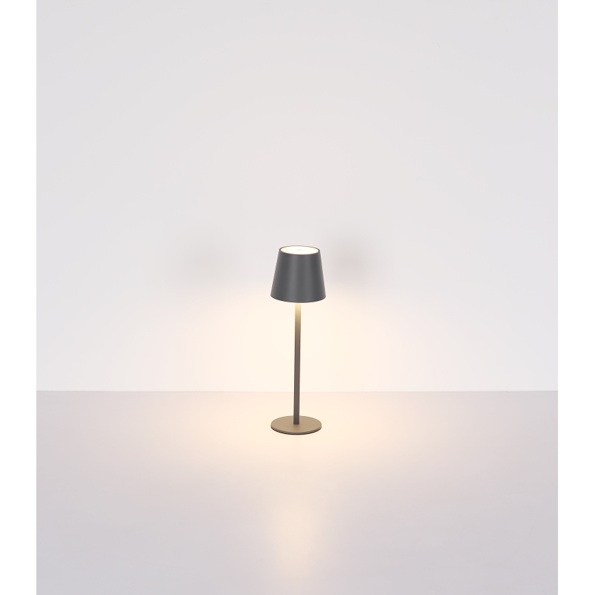 Globo - LED pritemdoma jutiklinė lauko lempa LED/3W/3,7V IP44 1800mAh + USB juoda