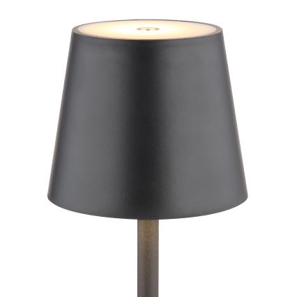 Globo - LED pritemdoma jutiklinė lauko lempa LED/3W/3,7V IP44 1800mAh + USB juoda