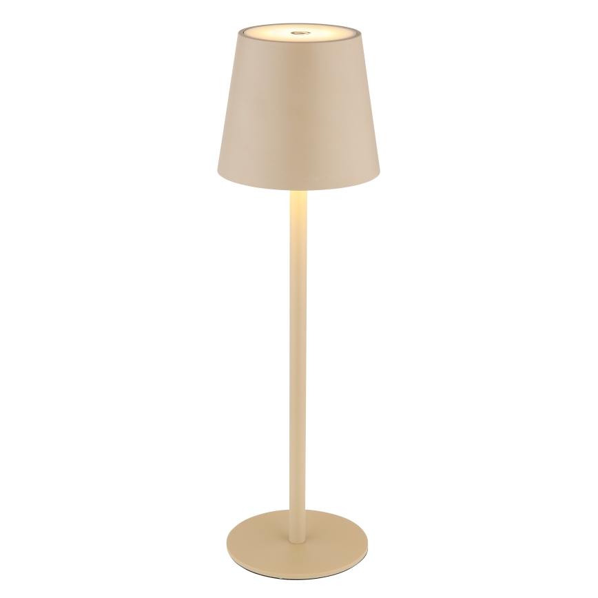 Globo - LED pritemdoma jutiklinė lauko lempa LED/3W/3,7V IP44 1800 mAh USB smėlio spalva