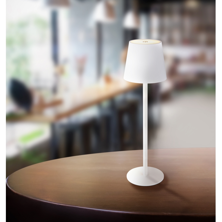 Globo - LED pritemdoma jutiklinė lauko lempa  LED/3W/3,7V IP44 1800 mAh USB balta