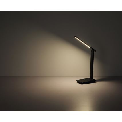 Globo - jutiklinė reguliuojamo ryškumo įkraunama stalinė lempa LED/4W/5V 2700/4000/6500K 1800 mAh juoda