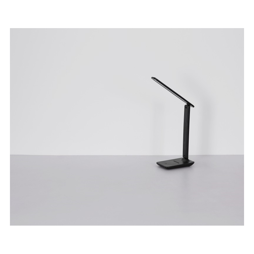 Globo - jutiklinė reguliuojamo ryškumo įkraunama stalinė lempa LED/4W/5V 2700/4000/6500K 1800 mAh juoda