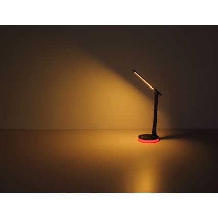 Globo - LED RGBW pritemdoma jutiklinė stalinė lempa LED/5W/230V + LED/2W 2700K/4000K/6500K juoda