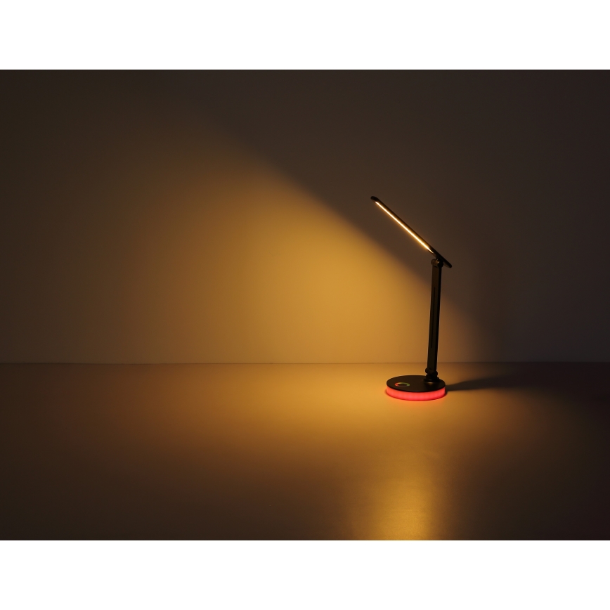 Globo - LED RGBW pritemdoma jutiklinė stalinė lempa LED/5W/230V + LED/2W 2700K/4000K/6500K juoda