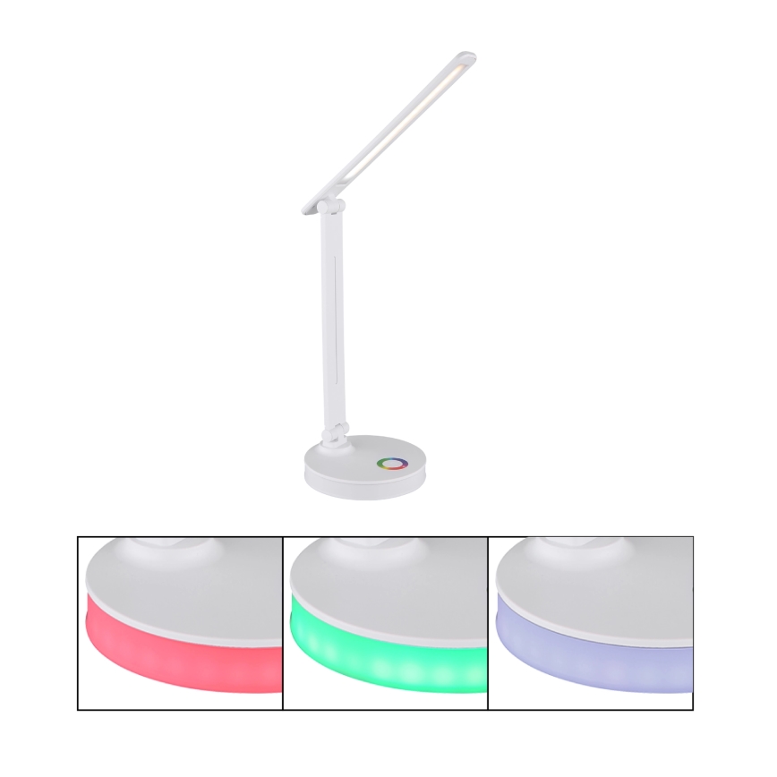 Globo - LED RGBW Reguliuojama jutiklinė stalinė lempa LED/5W/230V + LED/2W 2700K/4000K/6500K balta