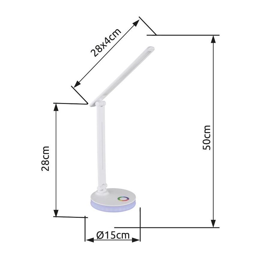 Globo - LED RGBW Reguliuojama jutiklinė stalinė lempa LED/5W/230V + LED/2W 2700K/4000K/6500K balta