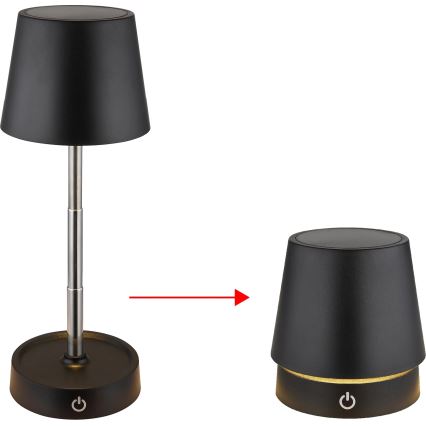 Globo - LED įkraunama jutiklinė stalo lempa su reguliuojamu ryškumu LED/1,2W/5V 1200 mAh