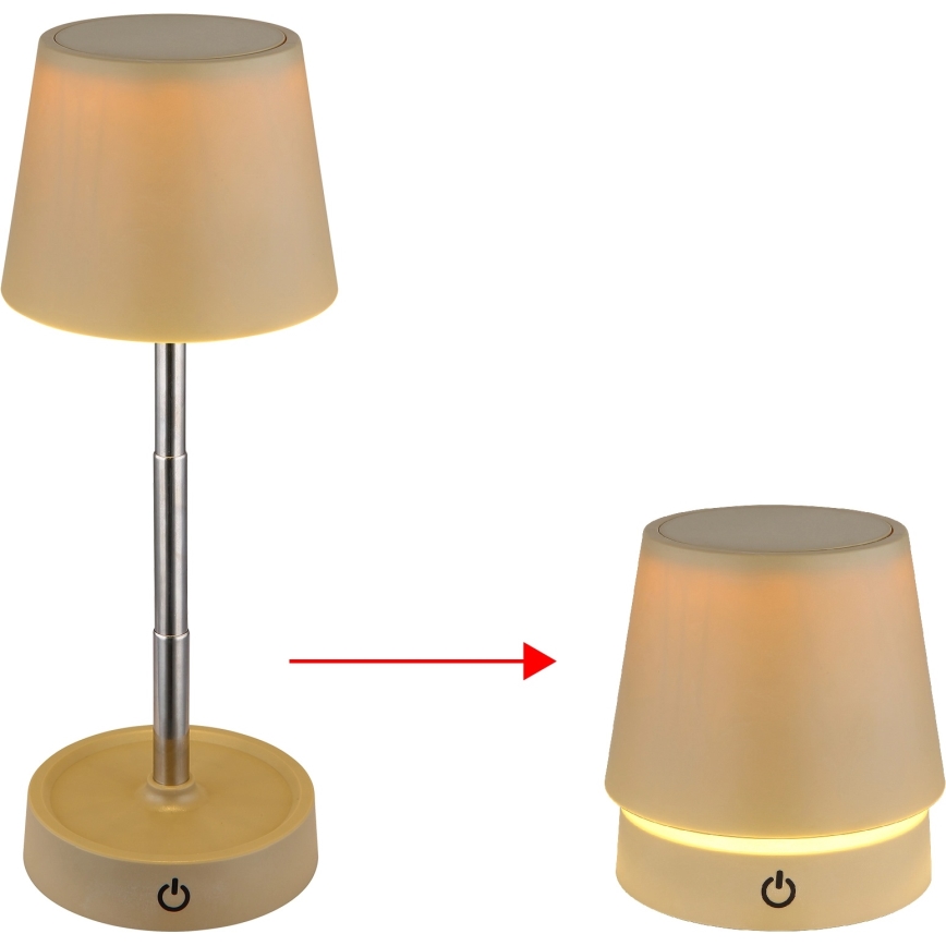 Globo - LED reguliuojama jutiklinė įkraunama stalinė lempa LED/1,2W/3V 1200 mAh