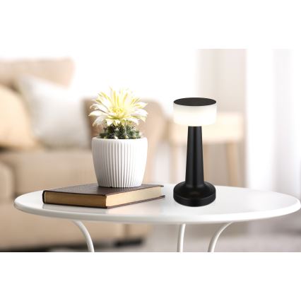 Globo - LED pritemdomas, liečiamas stalinis šviestuvas LED/1W/3,7V 2700K/4000K/6500K 800 mAh USB juoda