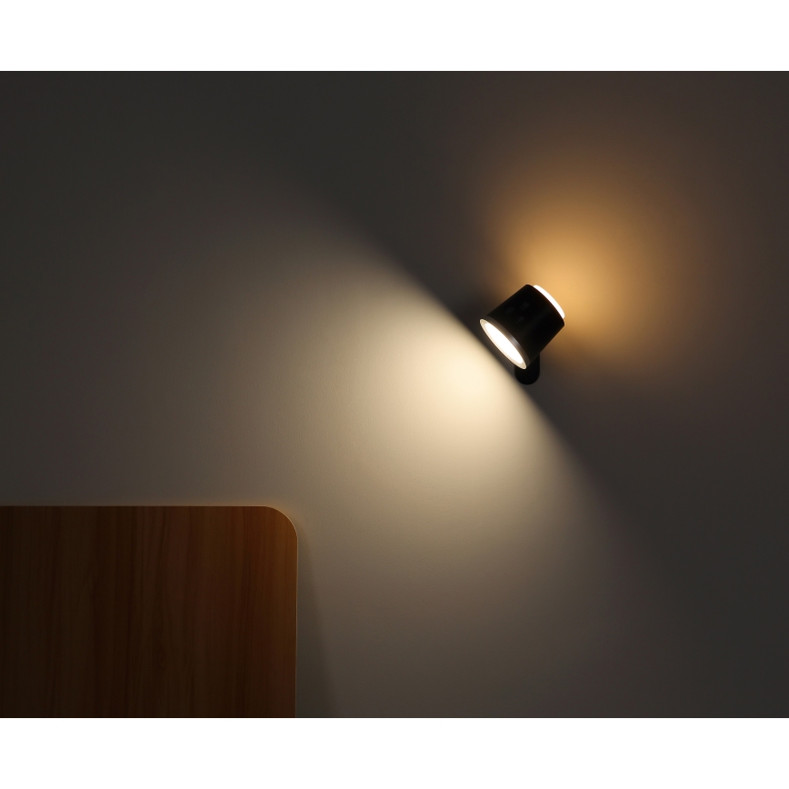 Globo - LED pritemdomas, liečiamas stalinis šviestuvas 4in1 LED/6W/3,7V 3000K/4000K/6500K 1500 mAh USB juoda