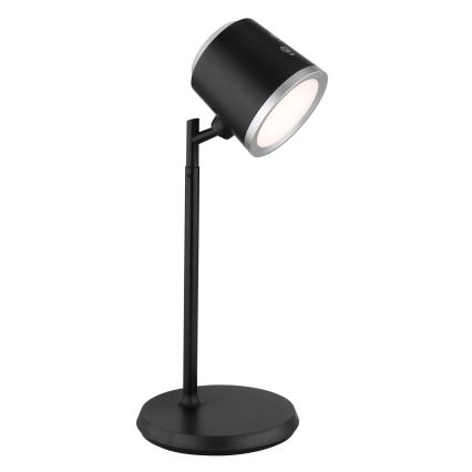 Globo - LED pritemdomas, liečiamas stalinis šviestuvas 4in1 LED/6W/3,7V 3000K/4000K/6500K 1500 mAh USB juoda