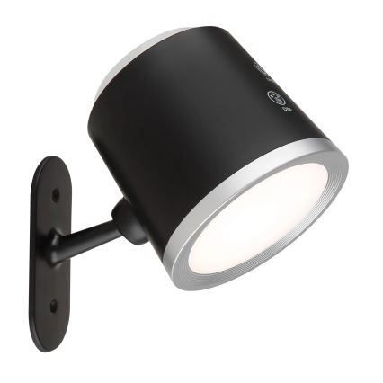 Globo - LED pritemdomas, liečiamas stalinis šviestuvas 4in1 LED/6W/3,7V 3000K/4000K/6500K 1500 mAh USB juoda