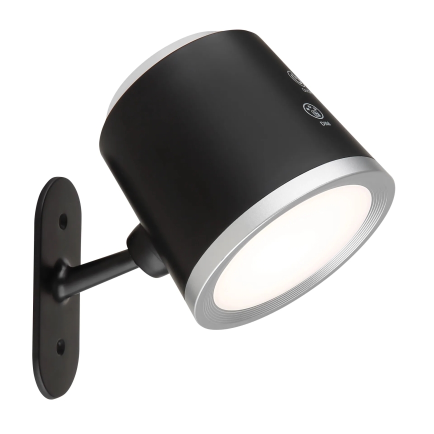 Globo - LED pritemdomas, liečiamas stalinis šviestuvas 4in1 LED/6W/3,7V 3000K/4000K/6500K 1500 mAh USB juoda
