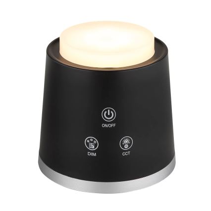 Globo - LED pritemdomas, liečiamas stalinis šviestuvas 4in1 LED/6W/3,7V 3000K/4000K/6500K 1500 mAh USB juoda