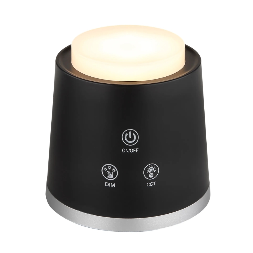 Globo - LED pritemdomas, liečiamas stalinis šviestuvas 4in1 LED/6W/3,7V 3000K/4000K/6500K 1500 mAh USB juoda