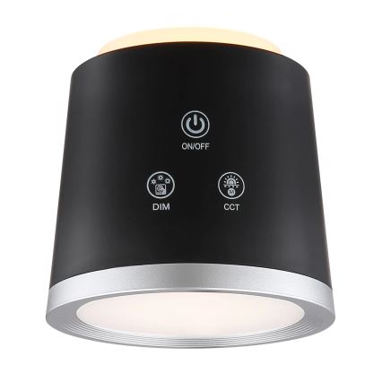 Globo - LED pritemdomas, liečiamas stalinis šviestuvas 4in1 LED/6W/3,7V 3000K/4000K/6500K 1500 mAh USB juoda