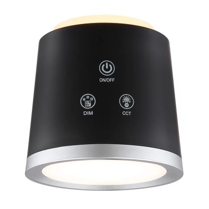 Globo - LED pritemdomas, liečiamas stalinis šviestuvas 4in1 LED/6W/3,7V 3000K/4000K/6500K 1500 mAh USB juoda