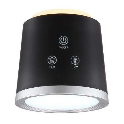 Globo - LED pritemdomas, liečiamas stalinis šviestuvas 4in1 LED/6W/3,7V 3000K/4000K/6500K 1500 mAh USB juoda