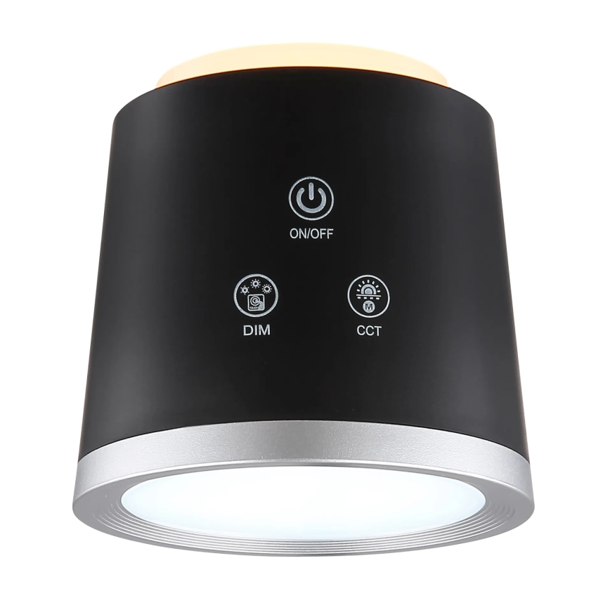 Globo - LED pritemdomas, liečiamas stalinis šviestuvas 4in1 LED/6W/3,7V 3000K/4000K/6500K 1500 mAh USB juoda
