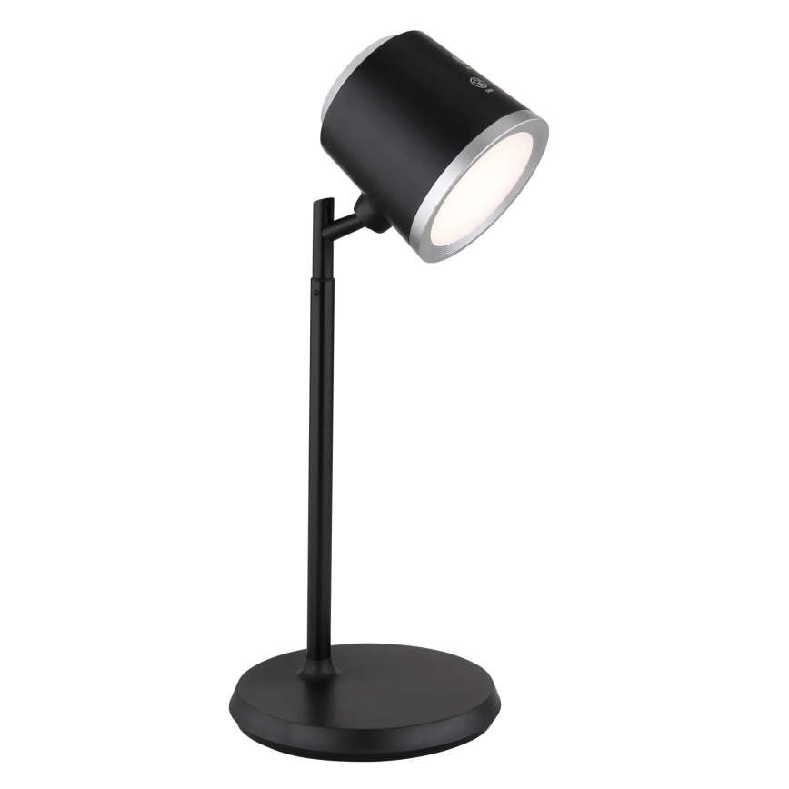Globo - LED reguliuojama jutiklinė stalinė lempa 4in1 LED/6W/3,7V 3000K/4000K/6500K 1500 mAh USB juoda