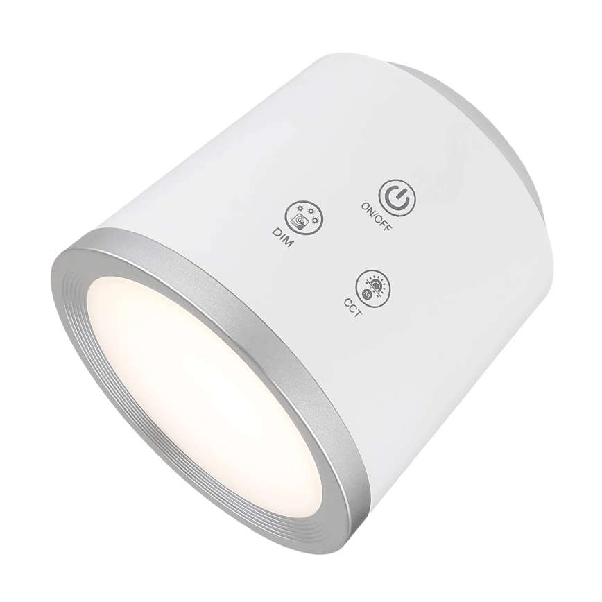 Globo - LED pritemdomas, liečiamas stalinis šviestuvas 4in1 LED/6W/3,7V 3000K/4000K/6500K 1500 mAh USB balta